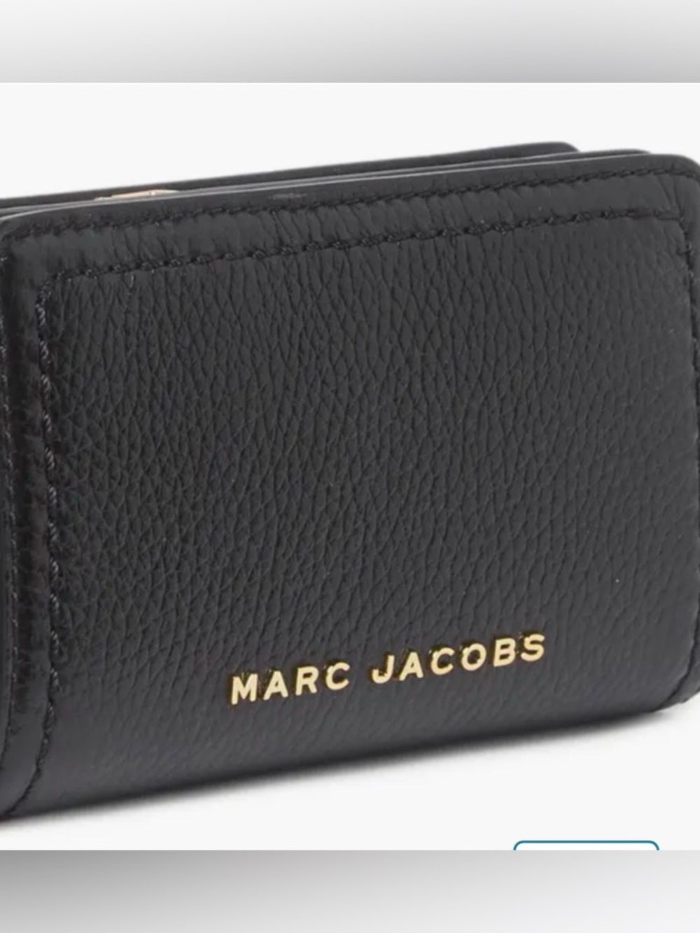 Marc Jacobs Groove Genuine Pebble Leather Compact Wallet
